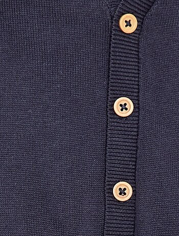 Cárdigan de punto fino con cuello en pico