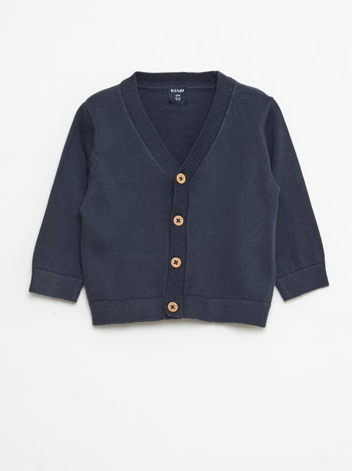 Cárdigan de punto fino con cuello en pico - Kiabi