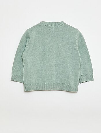 Cárdigan de punto fino con cuello en pico