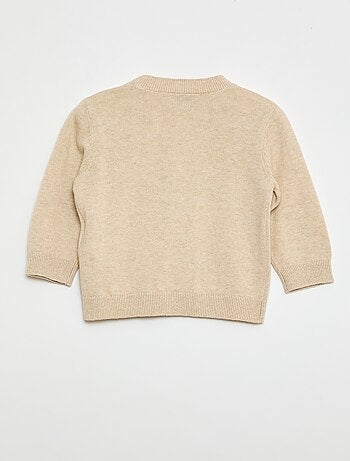 Cárdigan de punto fino con cuello en pico