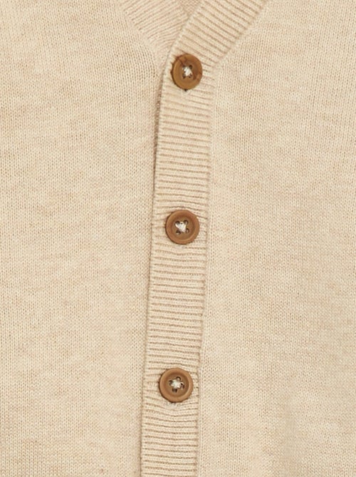 Cárdigan de punto fino con cuello en pico - Kiabi