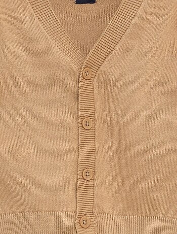 Cárdigan de punto fino con cuello en pico