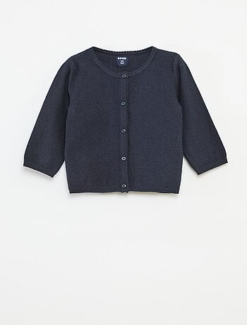 Cárdigan de punto fino liso