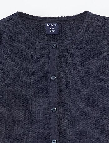 Cárdigan de punto fino liso