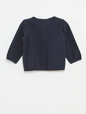 Cárdigan de punto fino liso