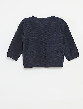 Cárdigan de punto fino liso