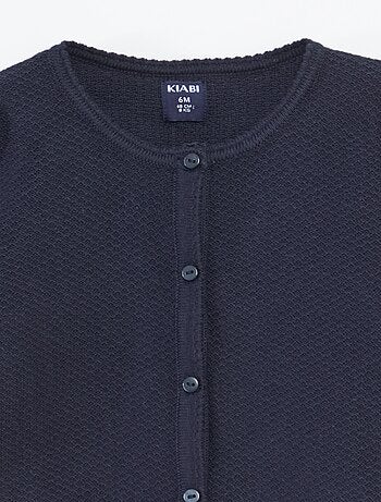 Cárdigan de punto fino liso