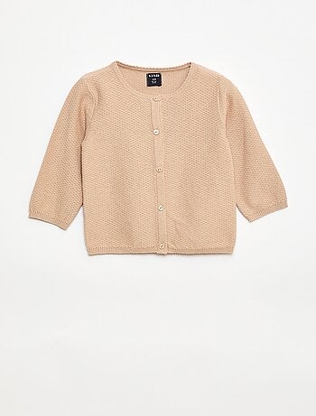 Cárdigan de punto fino liso