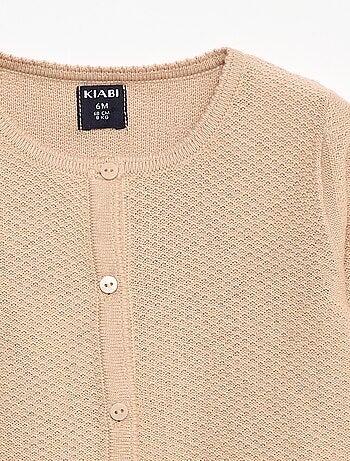 Cárdigan de punto fino liso