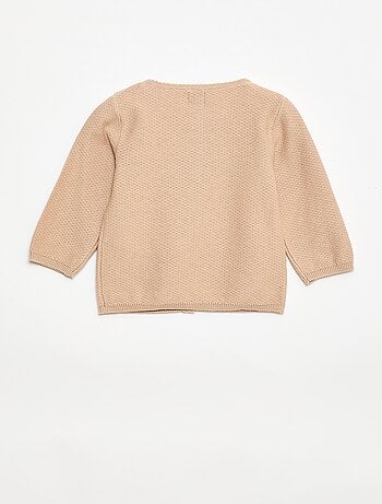 Cárdigan de punto fino liso