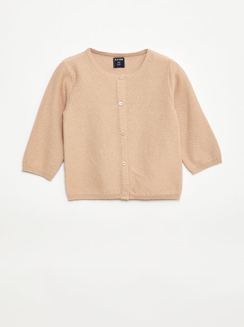 Cárdigan de punto fino liso - Kiabi