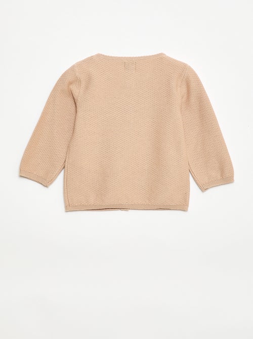 Cárdigan de punto fino liso - Kiabi