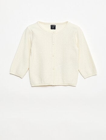 Cárdigan de punto fino liso