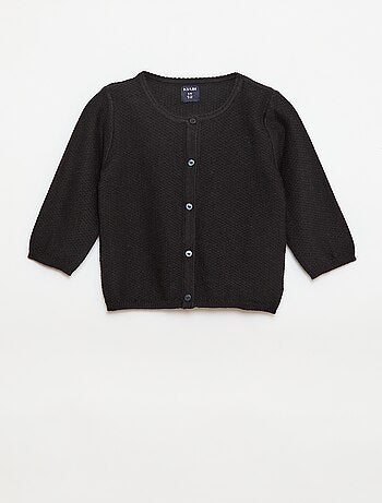 Cárdigan de punto fino liso