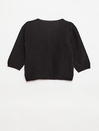 Cárdigan de punto fino liso