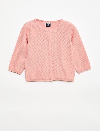 Cárdigan de punto fino liso