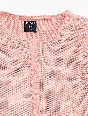 Cárdigan de punto fino liso