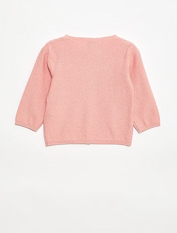 Cárdigan de punto fino liso