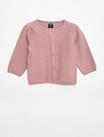 Cárdigan de punto fino liso