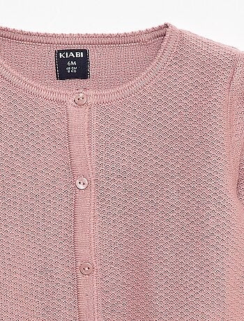 Cárdigan de punto fino liso