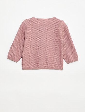 Cárdigan de punto fino liso