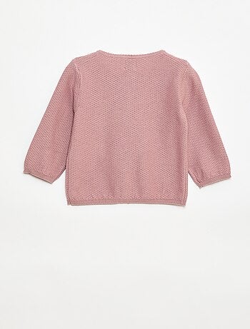 Cárdigan de punto fino liso