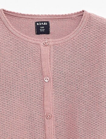 Cárdigan de punto fino liso