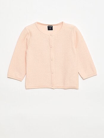 Cárdigan de punto fino liso