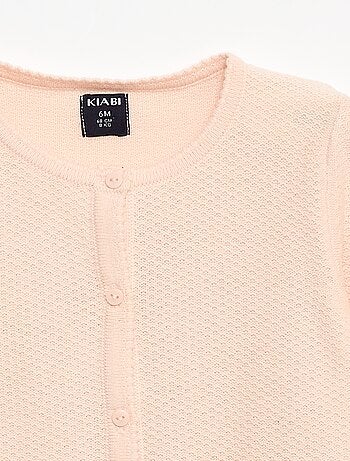 Cárdigan de punto fino liso