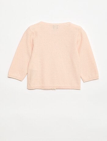 Cárdigan de punto fino liso