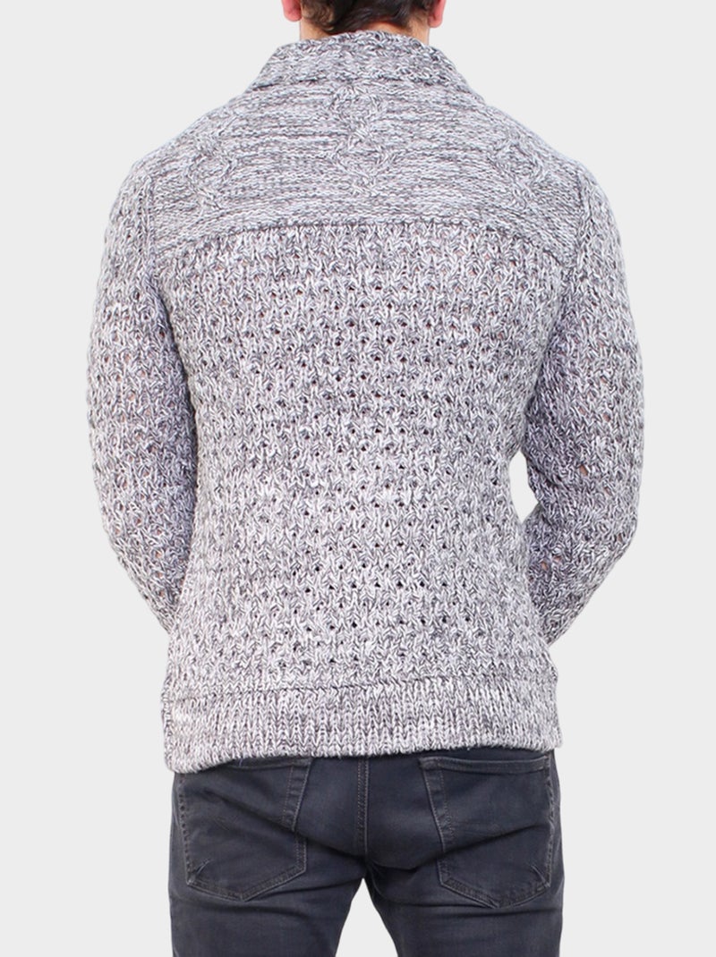 Cardigan de punto Gris - Kiabi