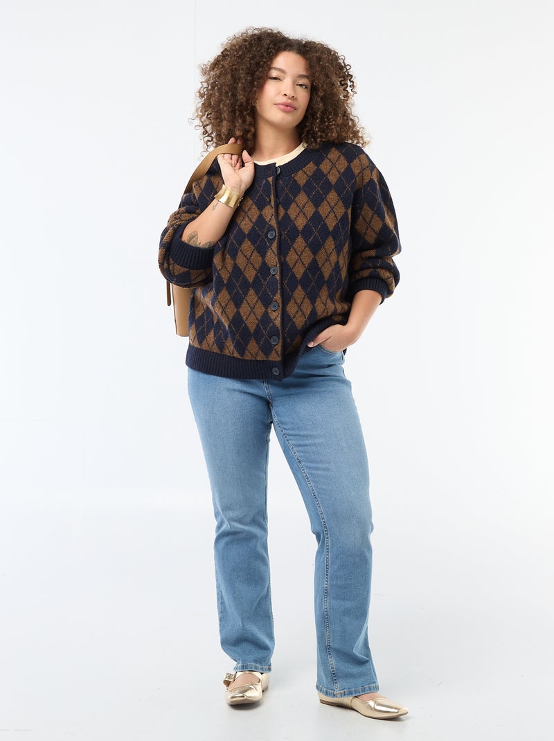 Cárdigan de punto grueso Azul - Kiabi