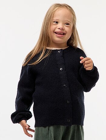 Cárdigan de punto grueso con abertura imantada - Fácil de Poner