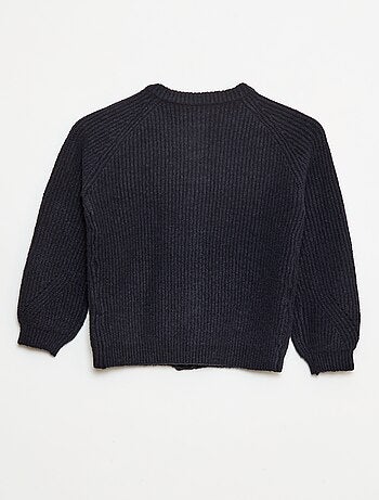 Cárdigan de punto grueso con abertura imantada - Fácil de Poner