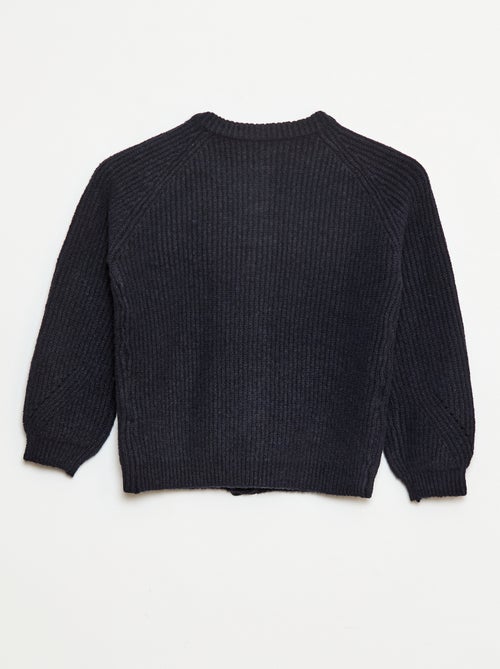 Cárdigan de punto grueso con abertura imantada - So Easy - Kiabi