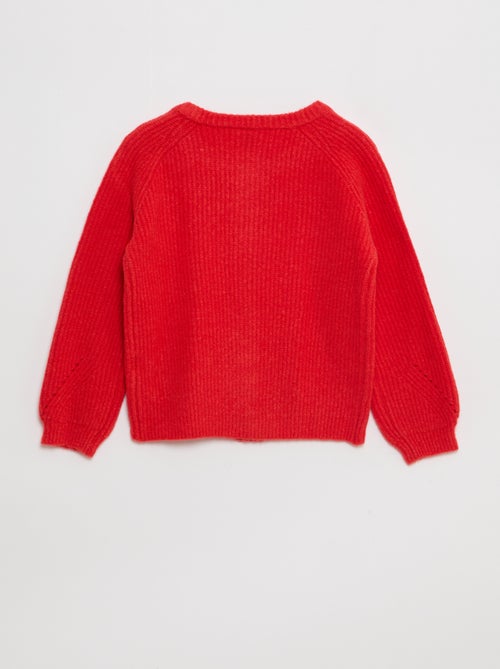 Cárdigan de punto grueso con abertura imantada - So Easy - Kiabi