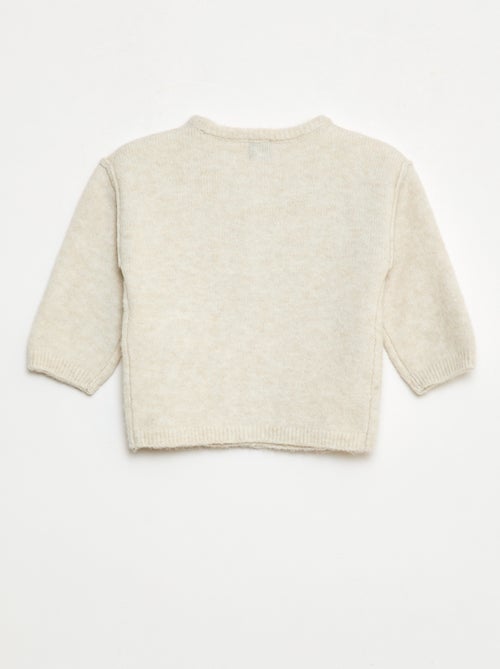 Cárdigan de punto grueso liso - Kiabi