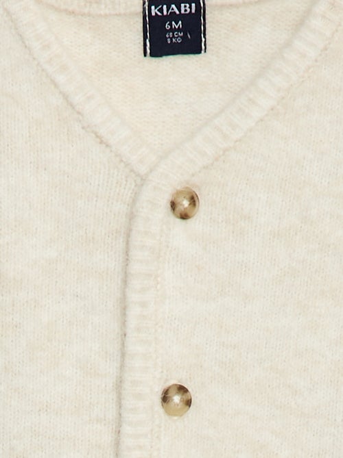 Cárdigan de punto grueso liso - Kiabi