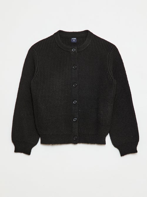 Cárdigan de punto grueso liso - Kiabi