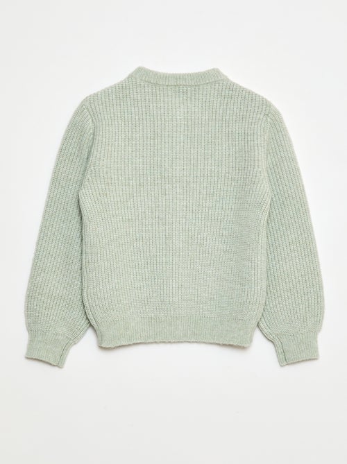 Cárdigan de punto grueso liso - Kiabi