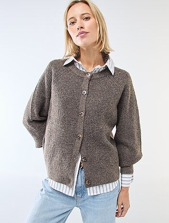 Cárdigan de punto grueso