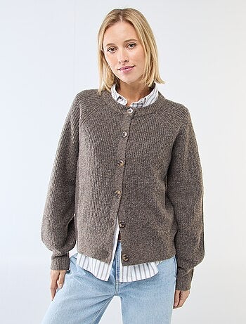 Cárdigan de punto grueso