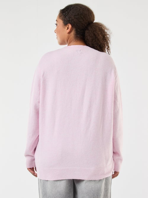 Cárdigan de punto jaspeado con botones retro - Kiabi