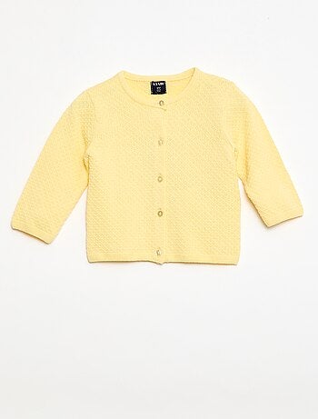 Cárdigan de punto musgo liso