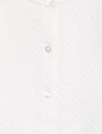 Cárdigan de punto musgo liso