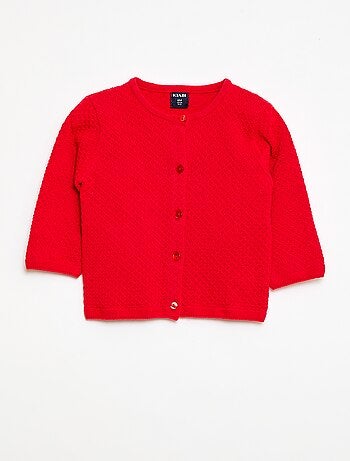 Cárdigan de punto musgo liso