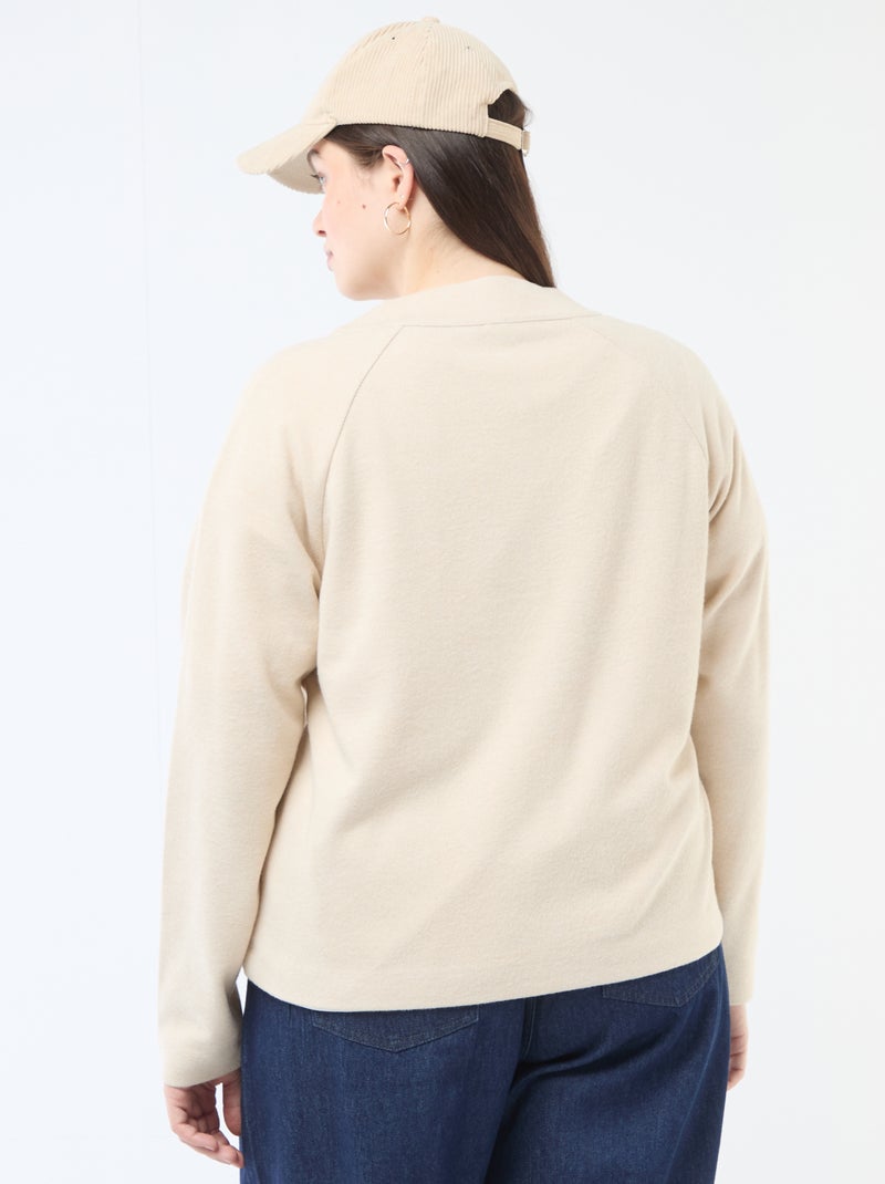 Cárdigan de punto suave Beige - Kiabi
