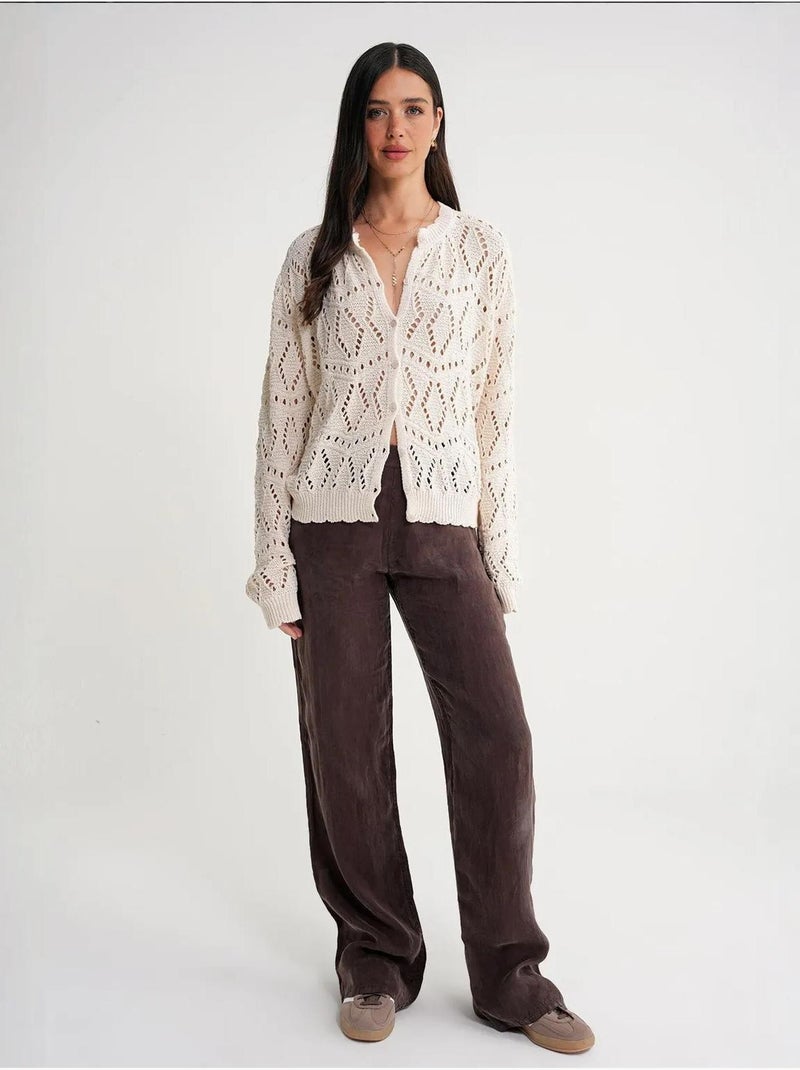 Cárdigan de punto texturizado con cierre de botones mixray Beige - Kiabi