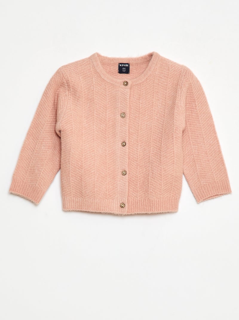 Cárdigan de punto tricot Rosa - Kiabi