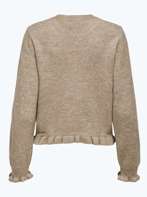 Cárdigan fino con adorno de rizo fantasía 'JDY' - Kiabi